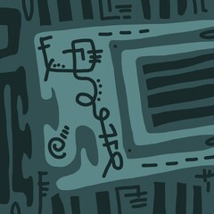 Minimal abstract image for printing. Picture for modern interiors. The picture is painted by hand on a tablet. © neurostructure