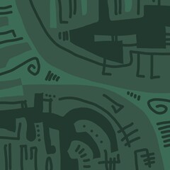 Minimal abstract image for printing. Picture for modern interiors. The picture is painted by hand on a tablet. © neurostructure