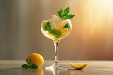 A mojito drink crafted with the help of AI generation software