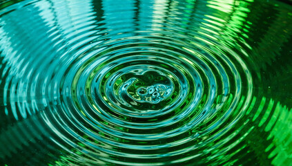 Ripples on Turquoise and Green Surface