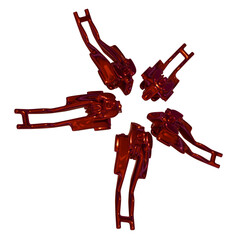 Metal abstract object,3d render