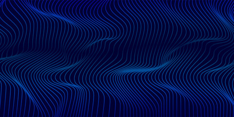 line geometric abstract Curves twisted into waves