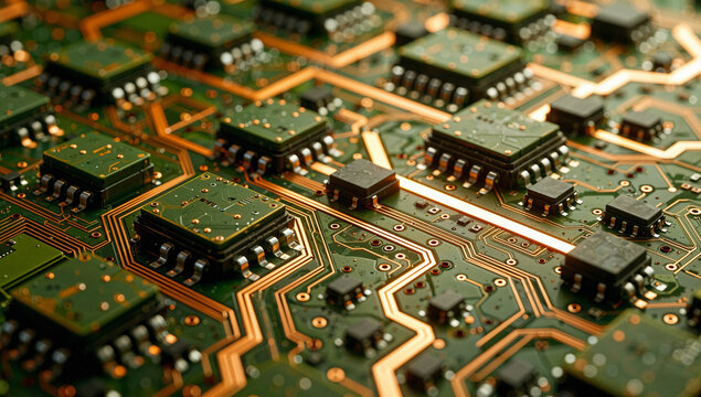 Printed Circuit Board with Integrated Circuits