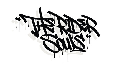 THE RIDER SOULS graffiti tag style design