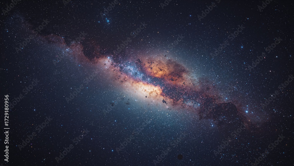 Wall mural understanding the universe and stars through astronomy with ai generation