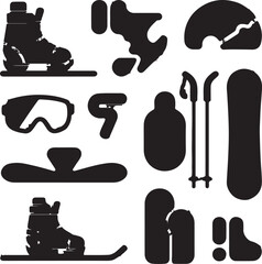 Fototapeta premium set of icons for business social network icon set set of sports icons skull and crossbones icons set of vector icons vector silhouettes of people set of icons for baby