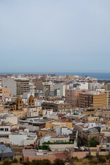 Fototapeta premium Aerial View of Coastal City with Diverse Architecture