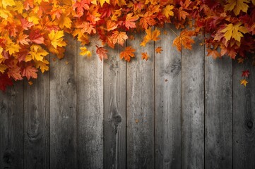 Pattern of fall foliage on a backdrop