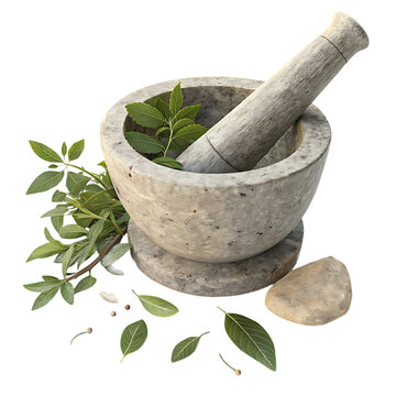 Traditional stone grinder sil batta with fresh herbs for authentic cooking and aromatherapy