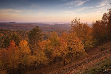 Naklejka premium Fall season in Eastern Europe