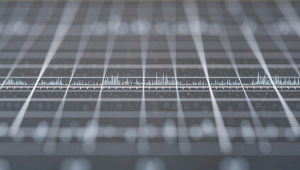Grid with White Line Graph