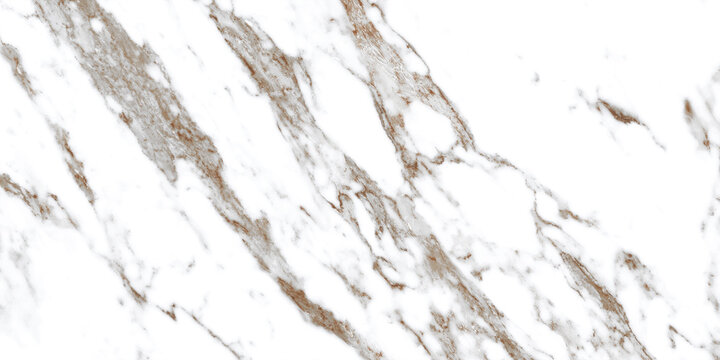 White Statuario Marble Slab with Natural Veins