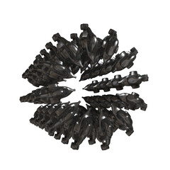 Metal abstract shape, 3d render