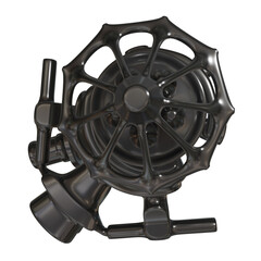 Metal abstract shape, 3d render