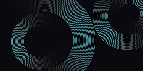 Blue abstract background with glowing circles. Swirl circular lines pattern. Geometric spiral. Twirl element.