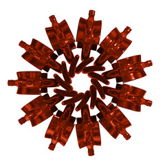Metal abstract shape, 3d render