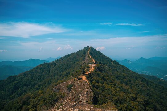 Mountain Range of the Western Ghats Near Trimbak Road, 20 km from a Major City