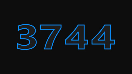 Abstract glowing neon text countdown number illustration background 4K resolution.