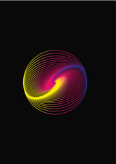 Fototapeta premium Color full 3D round