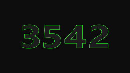 Abstract glowing neon text countdown number illustration background 4K resolution.