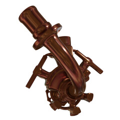 Metal abstract shape, 3d render