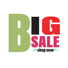 Eyecatching big sale promotional banner isolated on white background, designed to attract customers with special offers and discounts for a limited time
