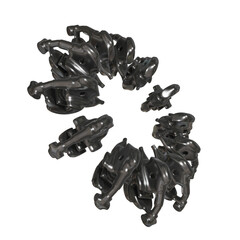 Metal abstract shape, 3d render