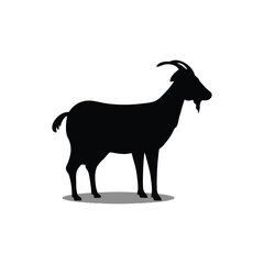 Black Goat Silhouette Illustration for Eid al-Adha