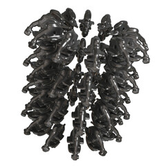 Metal abstract shape, 3d render