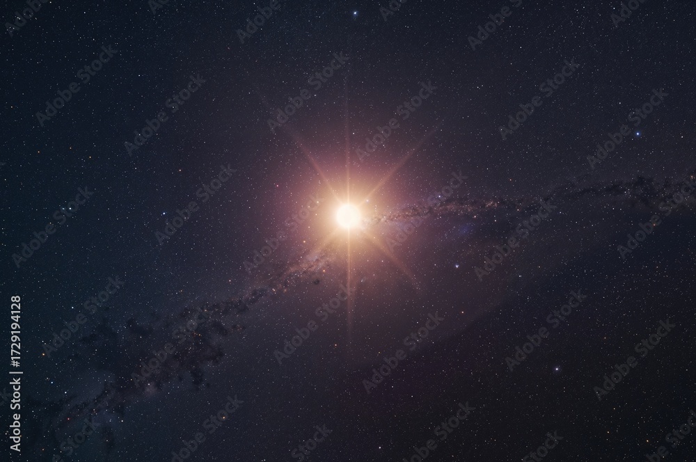 Poster a comprehensive visualization of the solar system and outer space. observing the sun and celestial b