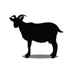 Goat Silhouette – Standing Profile Right