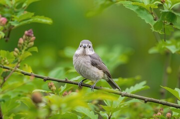 Obraz premium Small North American bird perched on a branch in a natural setting