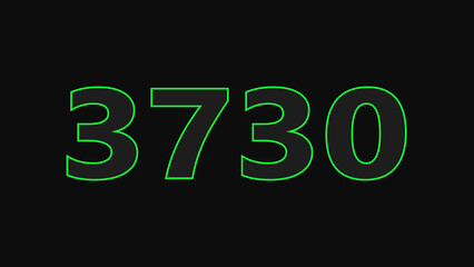 Abstract glowing neon text countdown number illustration background 4K resolution.