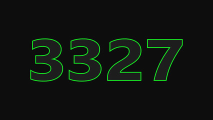 abstract glowing neon number illustration 4k.