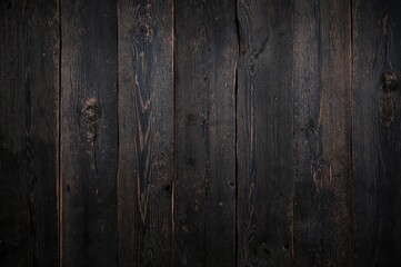 Naklejka premium Worn and textured dark wooden surface