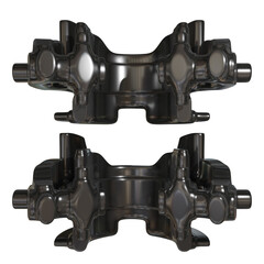 Metal abstract shape, 3d render