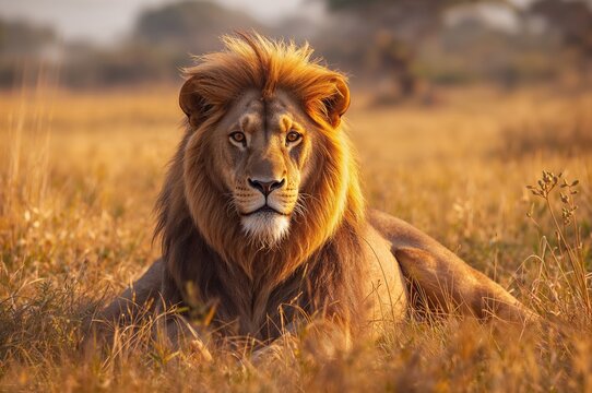 Lion from Africa at rest