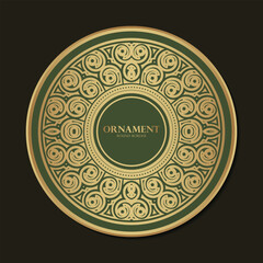 Luxury Detailed Golden Ornamental Round Shape Border Decoration