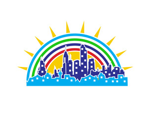 Naklejka premium surf city logo