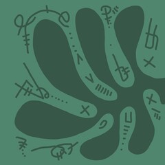 Minimal abstract image for printing. Picture for modern interiors. The picture is painted by hand on a tablet. © neurostructure