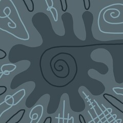 Minimal abstract image for printing. Picture for modern interiors. The picture is painted by hand on a tablet. © neurostructure