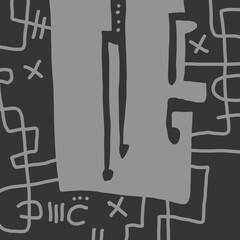 Minimal abstract image for printing. Picture for modern interiors. The picture is painted by hand on a tablet. © neurostructure