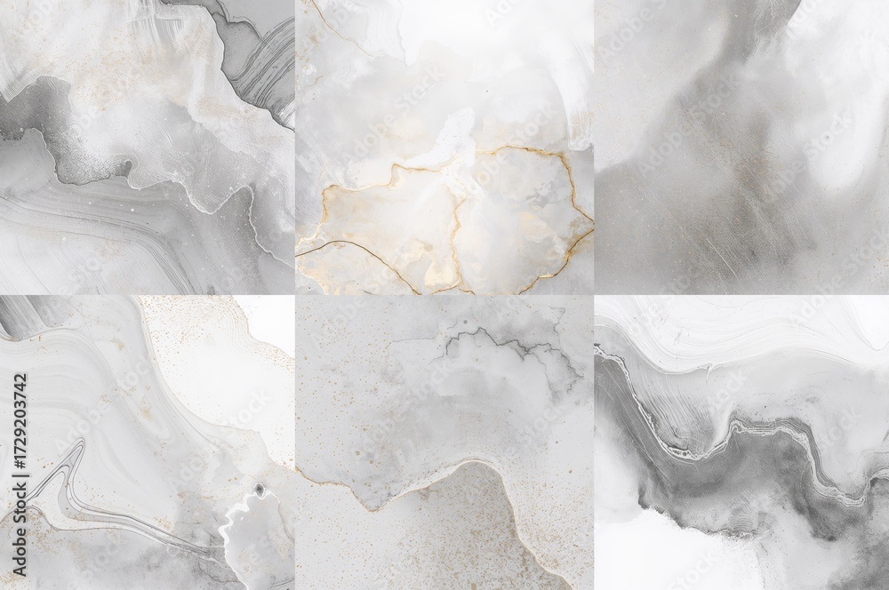 Canvas Prints set of muted color abstract backdrops
