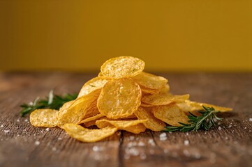 Crunchy potato slices flavored with rosemary