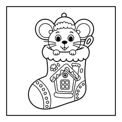 Cute Kawaii Christmas Coloring Book.