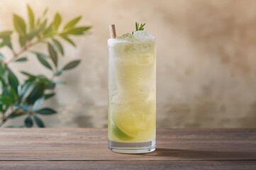 Refreshing summer cocktail featuring lychee, lime juice, and lemongrass essence.