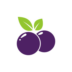 grape acai logo design