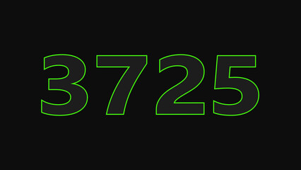 abstract glowing neon number illustration 4k.