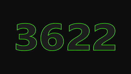 abstract glowing neon number illustration 4k.