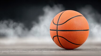 Obraz premium High-quality basketball ball for indoor and outdoor sports ideal for training recreation team play and competitive games in professional and casual settings